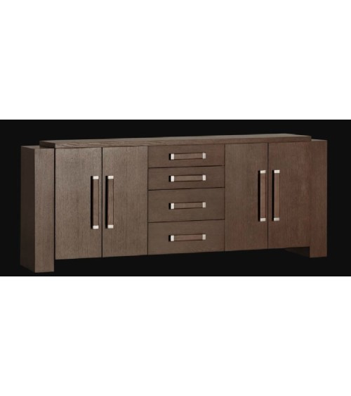 Salle à manger complète TRIUM chêne massif foncé