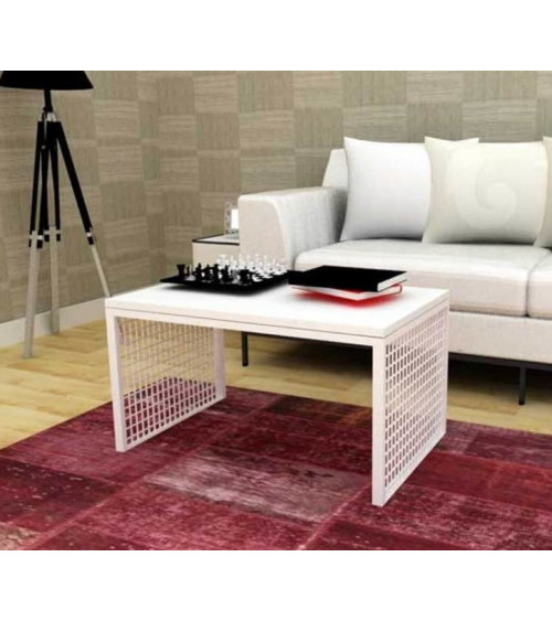 Table basse  blanche TERA  80 cm