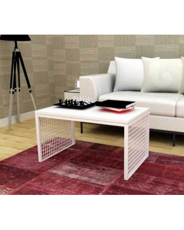 Table basse  blanche TERA  80 cm