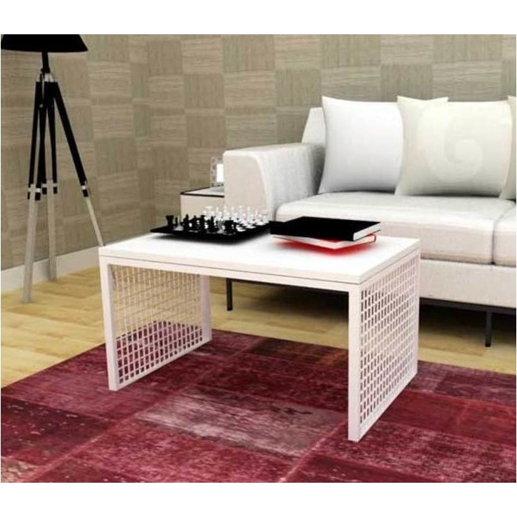 Mesa de centro blanca TERA 80 cm Mesa de centro blanca TERA 80 cm