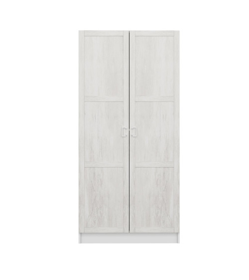 Armoire  2 Portes Blanc Dégringolé  190 x 52 x 90