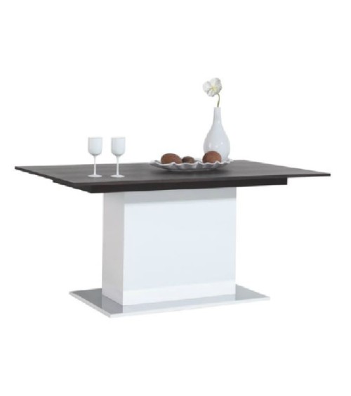 Salle à manger complète ARTIS wengé et blanc