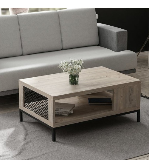 Table basse ZEUS 90cm pin