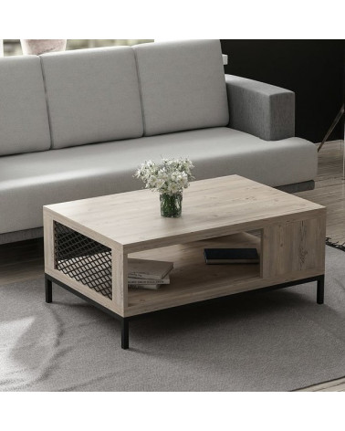 Table basse ZEUS 90cm pin