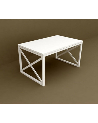 Mesa de centro TERA CROSS 80 x 50 x 45 cm blanco