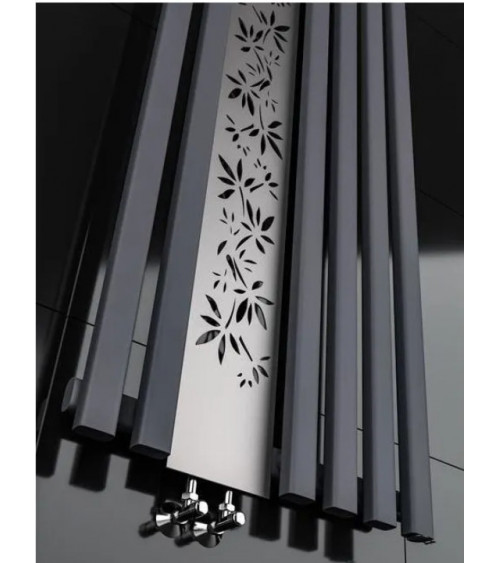 Radiador de agua caliente FLOWER grafito en varias dimensiones