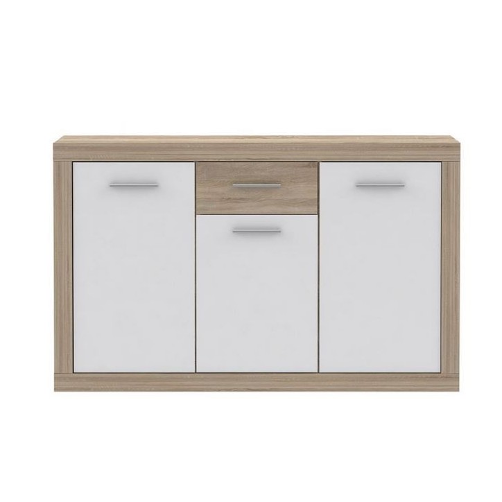 Salle à manger complète JULIETTA chêne clair et blanc Salle à manger complète JULIETTA chêne clair et blanc