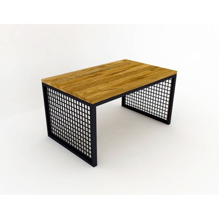 Table basse TERRA 80cm bois et noir Table basse TERRA 80cm bois et noir
