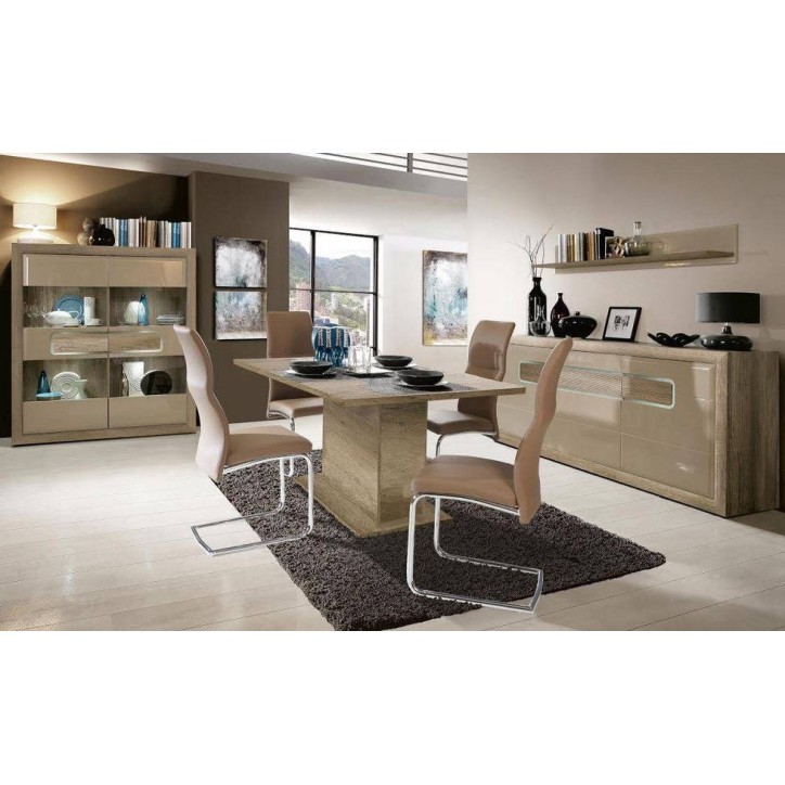 Salle à manger complète TIZIANO chêne clair