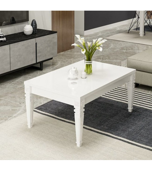 Table basse  VALERIA blanche  90 cm
