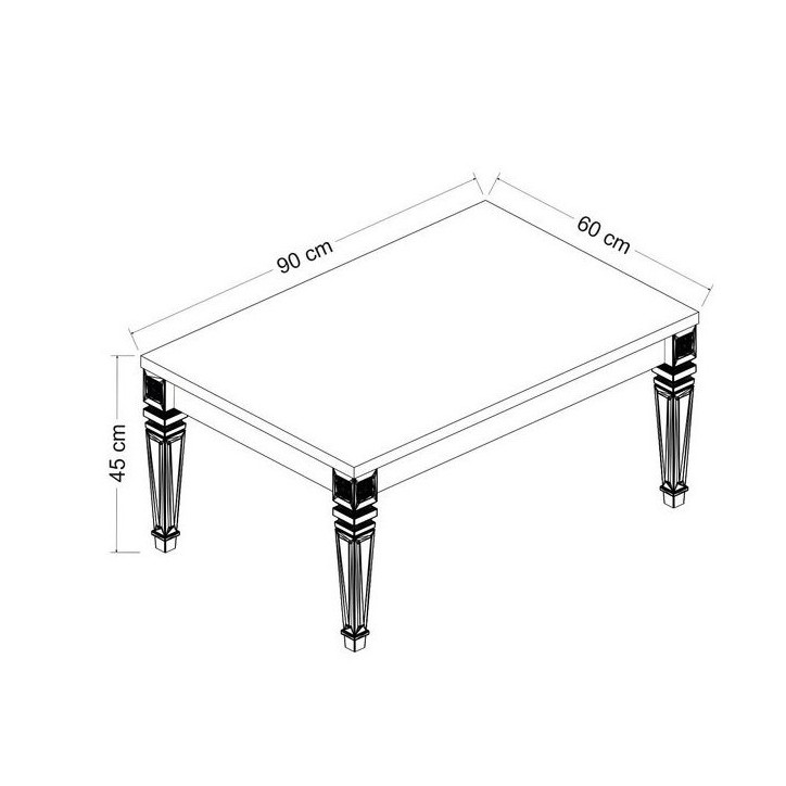Mesa de centro  VALERIA blanco  90 cm