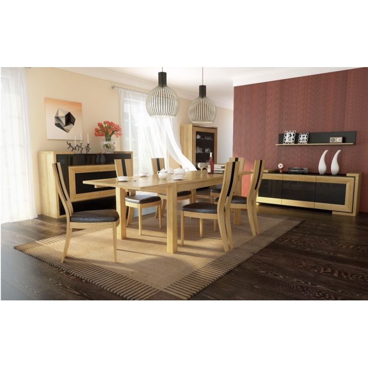 Salle à manger complète CORINO chêne clair Salle à manger complète CORINO chêne clair