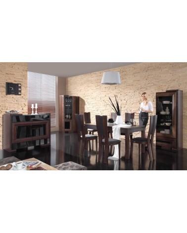 Salle à manger complète CORINO chêne foncé