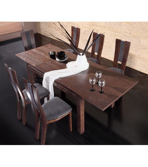 Salle à manger complète CORINO chêne foncé