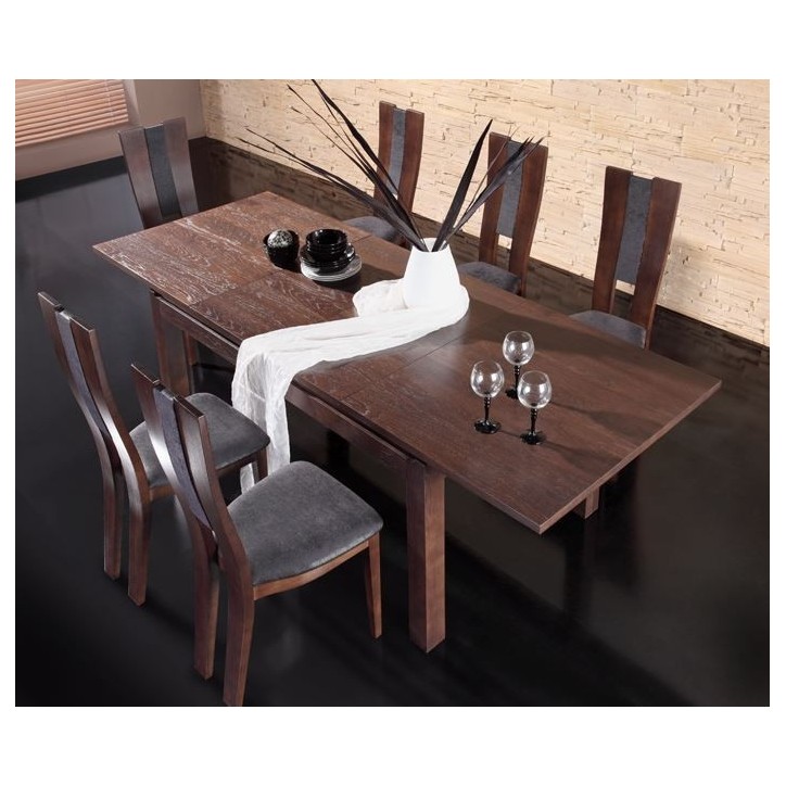 Salle à manger complète CORINO chêne foncé Salle à manger complète CORINO chêne foncé