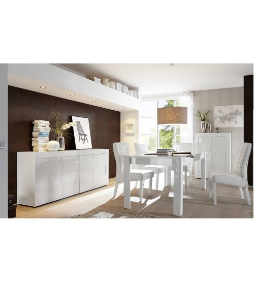 Salle à manger complète EASY blanc laqué