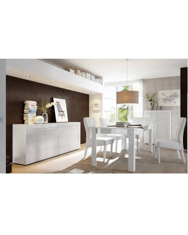 Salle à manger complète EASY blanc laqué