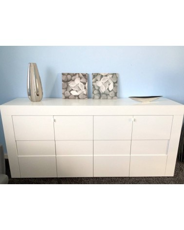 Salle à manger complète EASY blanc laqué