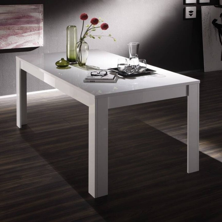 Salle à manger complète EASY blanc laqué Salle à manger complète EASY blanc laqué