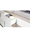 salle à manger complète CANNO chêne clair et blanc