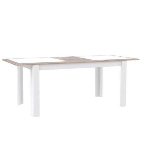 salle à manger complète CANNO chêne clair et blanc