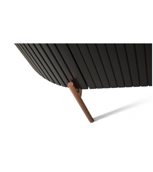 Salle à manger complète ADAGE noir et métal cuivré