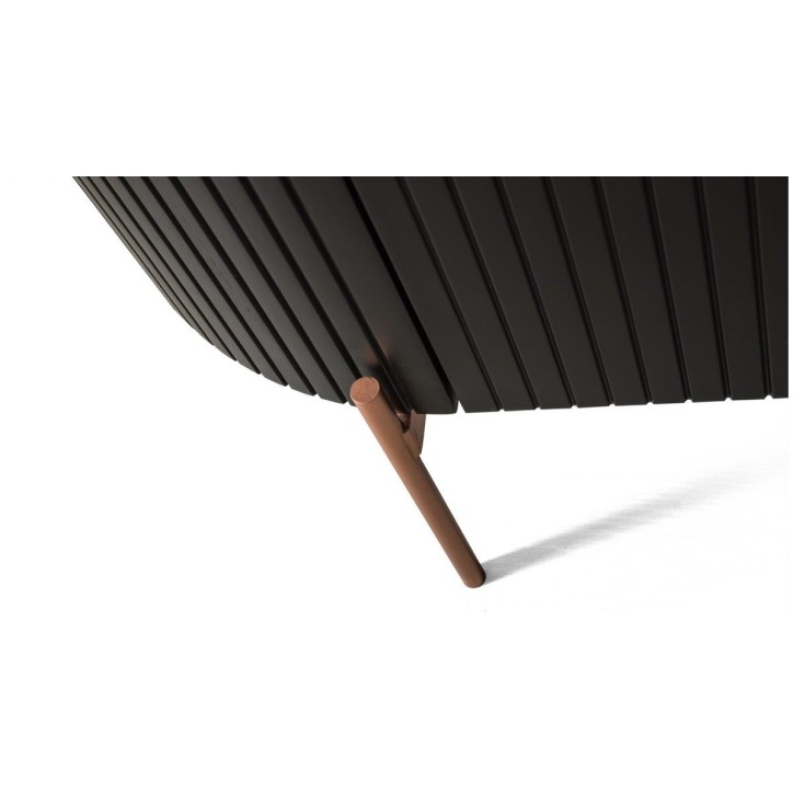 Salle à manger complète ADAGE noir et métal cuivré