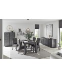 Salle à manger complète VISCONTE effet marbre noir