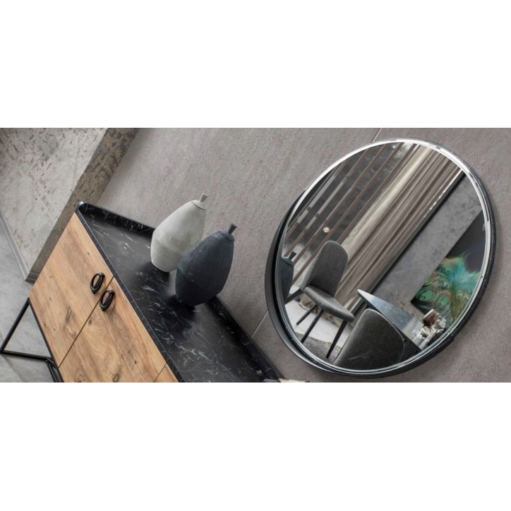 Salle à manger LOFT bois, noir et effet marbre Salle à manger LOFT bois, noir et effet marbre