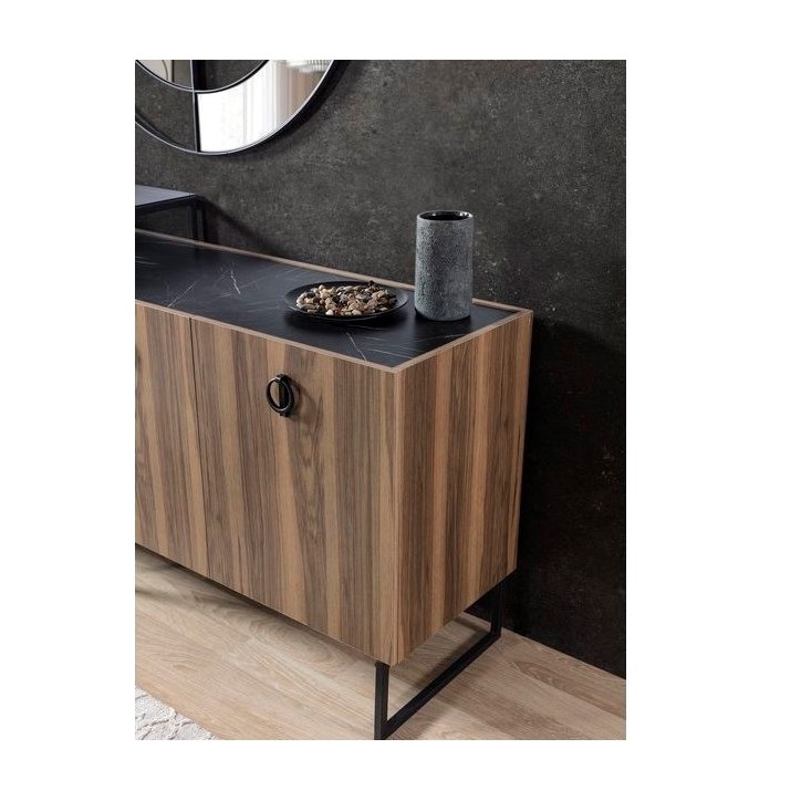 Salle à manger COOL bois, noir et effet marbre Salle à manger COOL bois, noir et effet marbre