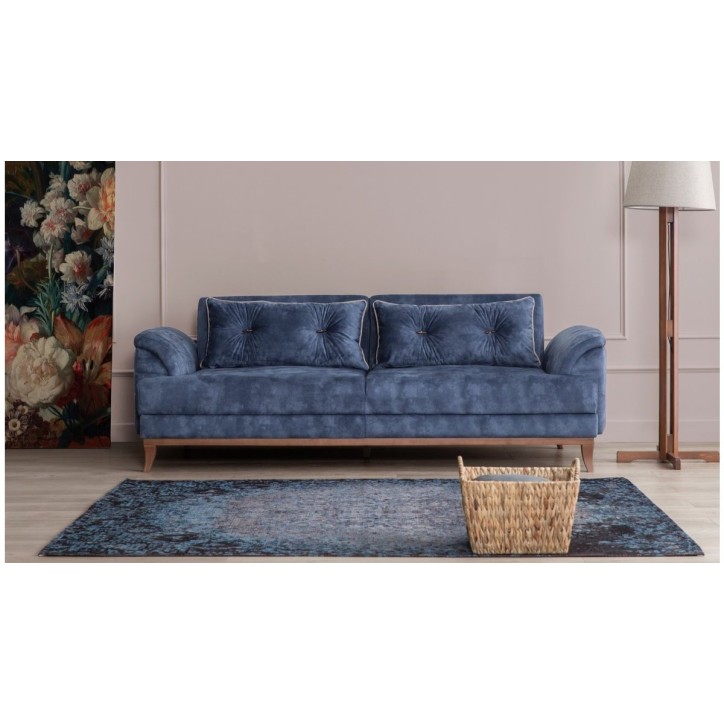 Divano blu navy Madrid 230 x 92 x 77