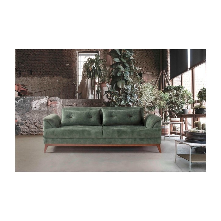 Divano verde Madrid 230 x 92 x 77