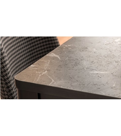 Salle à manger KNIDOS noir et bois