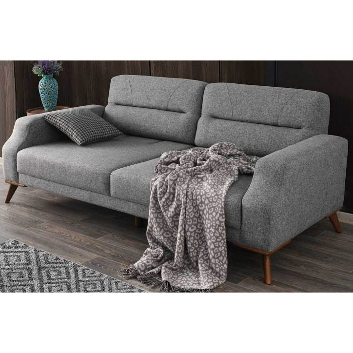 Divano Anka Grigio chiaro 220 x 90 x 87