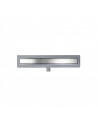 Caniveau de Douche en Acier Inox Italienne Siphon Sol d'évacuation à Carreler pour salle de bain 80cm
