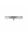 Caniveau de Douche en Acier Inox Italienne Siphon Sol d'évacuation à Carreler pour salle de bain 80cm