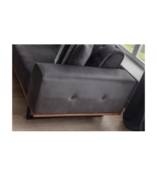 BELLA ANTHRACITE Sofa 225 x 92 x 78