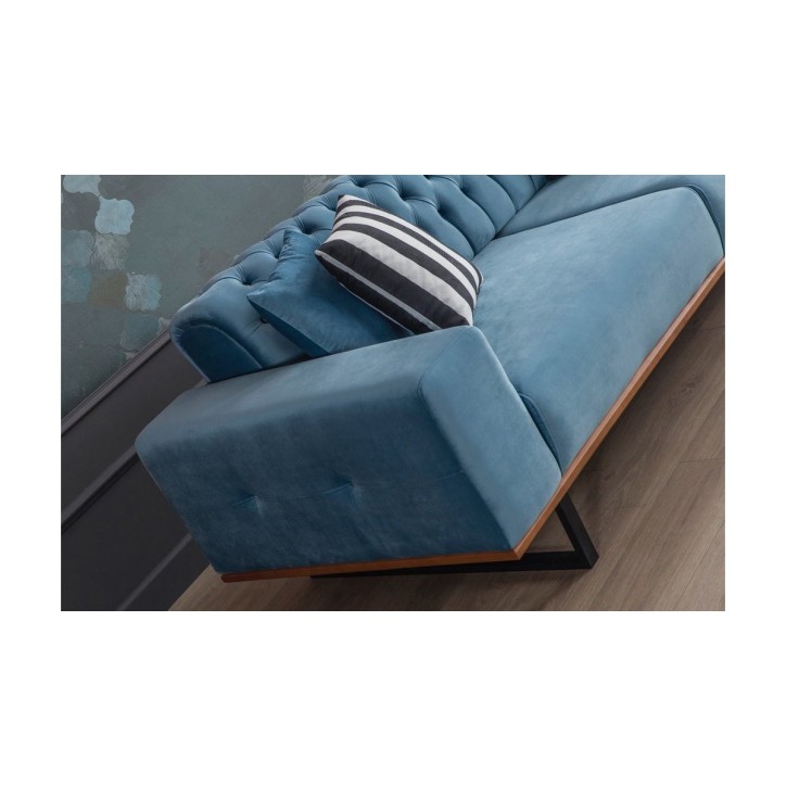 Sofá BELLA TURQUOISE 225 x 92 x 78