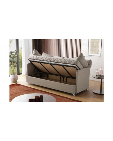 CANAPÉ DAYBED BEIGE  190 x 80 x 46
