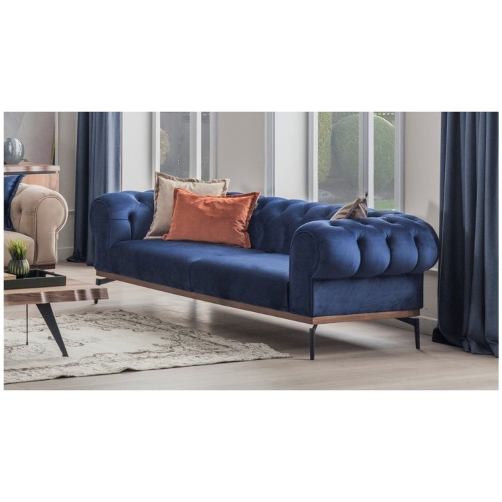 Canapé Lancester Bleu marine  240 x 100 x 75