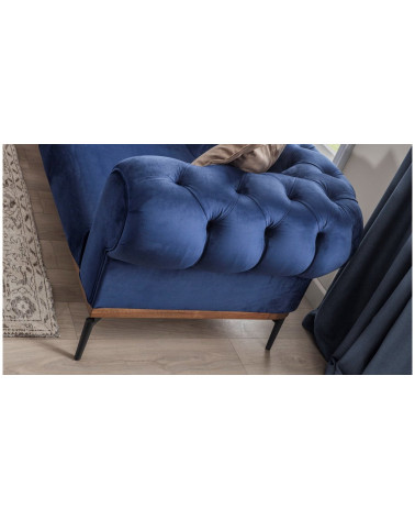Canapé Lancester Bleu marine  240 x 100 x 75