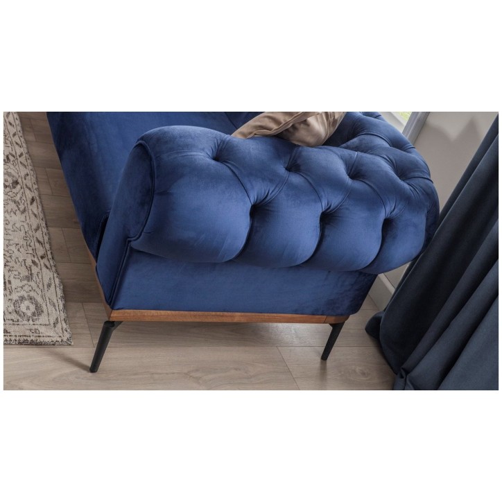 Lancester marineblauwe sofa 240 x 100 x 75