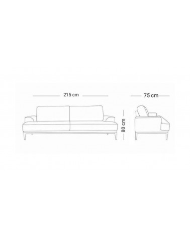 GAMMA ZWART Bank 215 x 75 x 80
