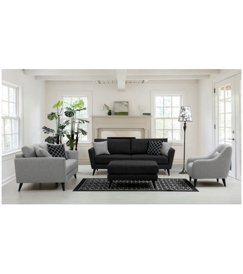 Canapé VALS DOUBLE GRIS  170 x 94 x 88