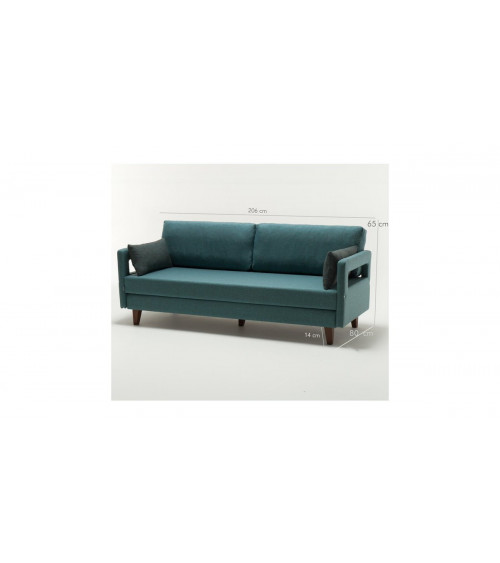Sofá-cama ELITE TURQUOISE 200 x 80 x 80