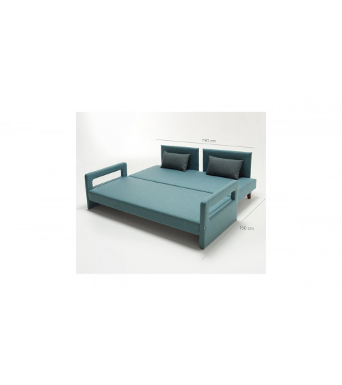 Canapé-lit ELITE TURQUOISE  200 x 80 x 80