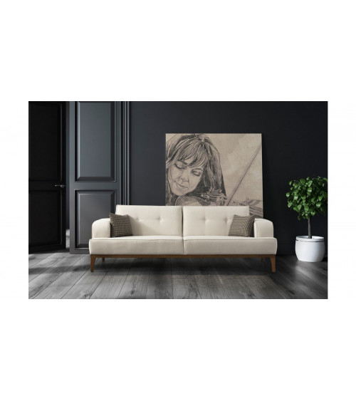 Canapé ATLAS  ECRU  216 x 80 x 78
