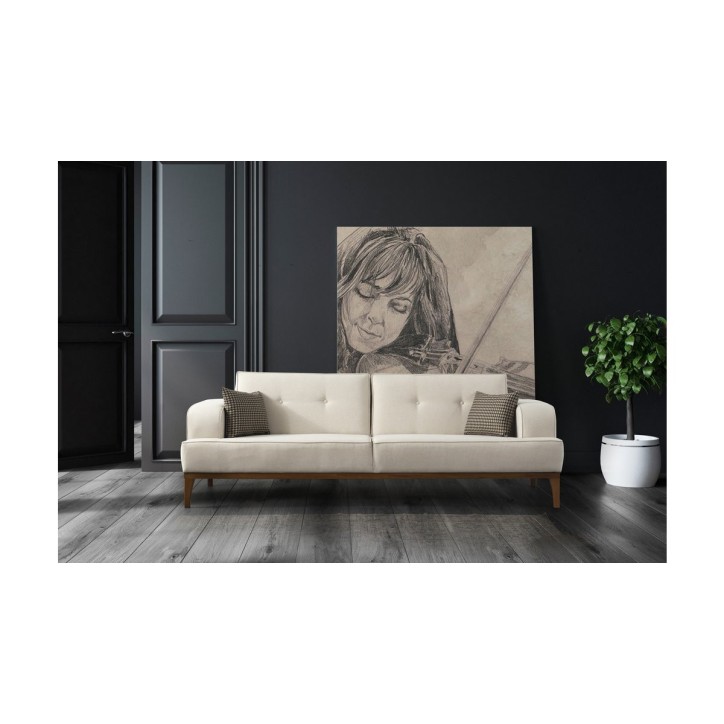 Canapé ATLAS  ECRU  216 x 80 x 78