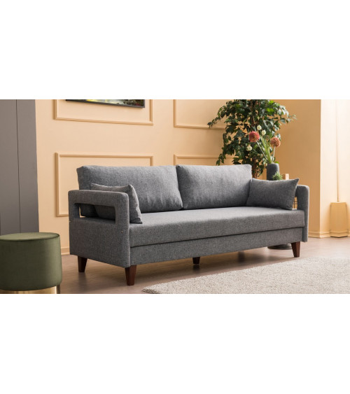 CANAPÉ  CONFORT GRIS  205 x 80 x 80