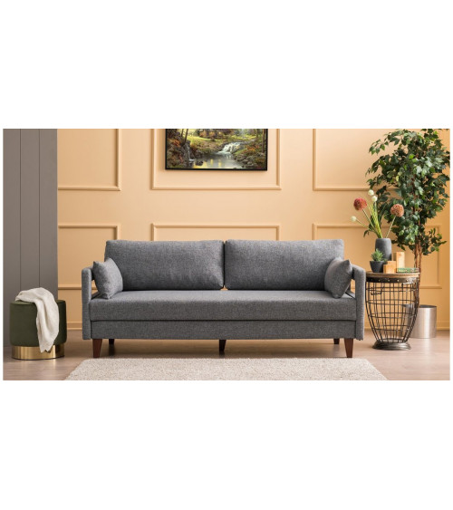 SOFÁ DE CONFORTO CINZA 205 x 80 x 80